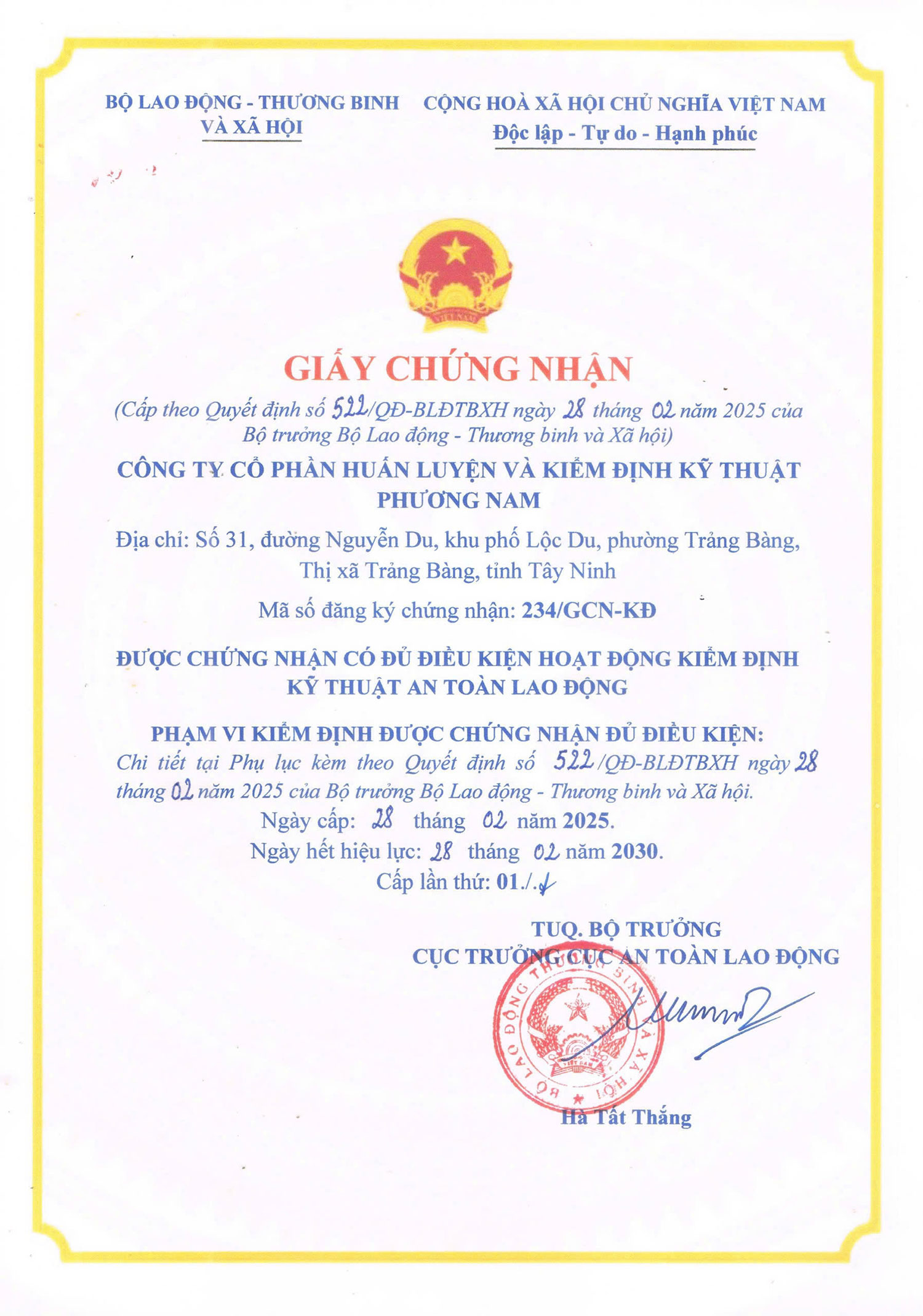 giay-chung-nhan-du-dieu-kien-hoat-dong-kiem-dinh-ky-thuat-an-toan-lao-dong giấy chứng nhận đủ chức năng kiểm định - công ty phương nam